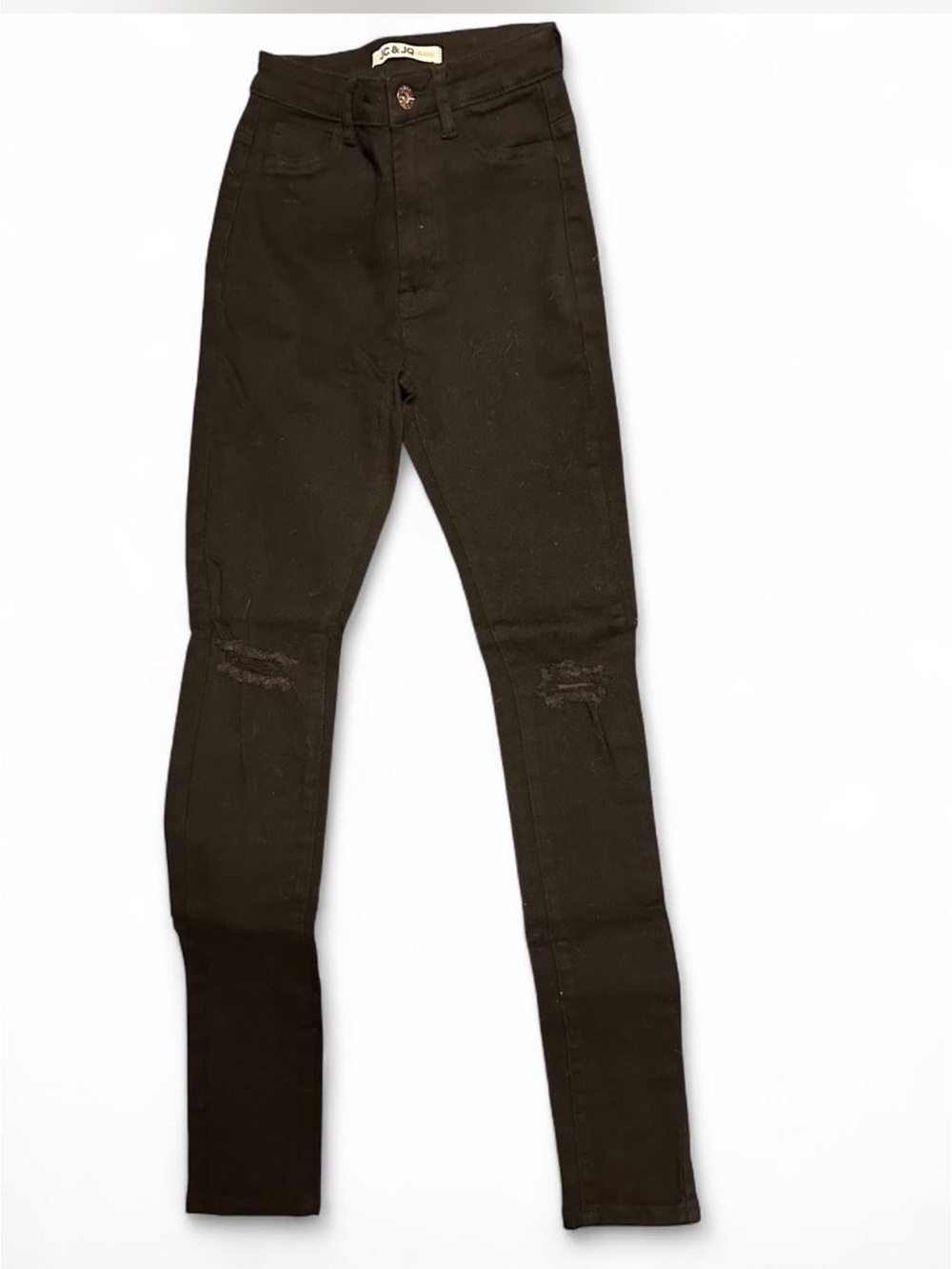 JC & JQ Skinny Black Jeans with holes 1 Junior
